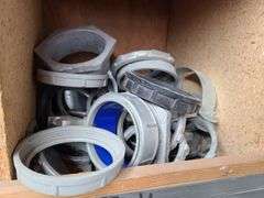 Contents of Top Two Bins: EMT Couplers, EMT Connectors, Angle Couplers, Locknuts, Nipples and More