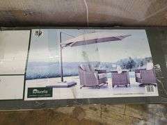 10' Square Offset Umbrella with Sunbrella Fabric