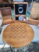 Chess Board, 2) Storage Boxes, Franklin Disc Game