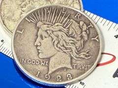 2 Peace Silver Dollars Consecutive