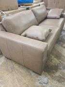 1) Harrison Leather Chair, 1) Harrison Leather Sofa with Cushions