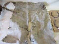 Farrier Chaps, Horseshoe Sample Board, Hammer