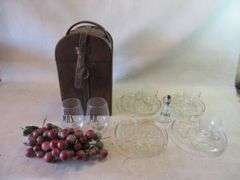 Wine Bottle Box, Faux Grapes, Plates, More