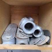 Contents of Bins: Electrical Switch Boxes, Conduit Access Boxes, Floor Box Assembly, Wire Connectors