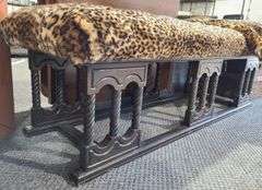 Leopard Hall Bench