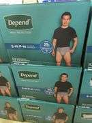 3) Depend Men's Underwear Size S/M