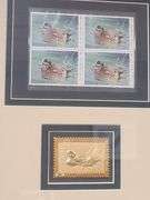 2) Eagle Statues, OA Sign, Golden Eagle Trinket, Framed Duck Stamps