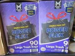 2) Power Flex Large Trash Bags