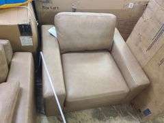 1) Harrison Leather Chair, 1) Harrison Leather Sofa with Cushions