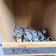 Contents of Middle Two Rows of Bins: Connectors, Couplings, Locknuts, PBs, Metal Straps and More
