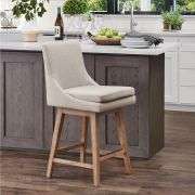 Amelia Fabric Swivel Counter Stool