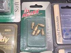 Halex Flight Protectors, Add-A-Grams, Cleat Kaddy, Soft Tip Accessory Kit, Swing Rings and More