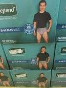 3) Depend Men's Underwear Size S/M