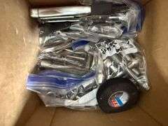 2) Jack Stands, Madguard Tune Up Kit, Garden Shovel, Torque Wrench, Sockets with Toolbox, Ryobi Reci