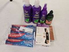 Aussie Kids Shampoo and Detangler, Colgate Toothpaste, Spa Sciences Hair Remover, Eye Cream, Intensi