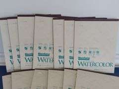 13) Bienfang Watercolor 9"x12" Art Paper, 5) Prang Charcoal Pencils