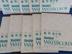 10) Bienfang Watercolor 11"x15" Art Paper, 6) Prang Charcoal Pencils