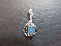 Pendant with Opal and Faux Diamond