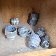 Contents of Middle Two Rows of Bins: Connectors, Couplings, Locknuts, PBs, Metal Straps and More
