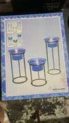 Votive Candle Trio Blue Nib Set