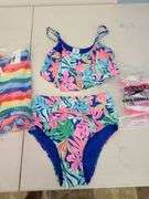 Girl's Bikini Swim Suit, Speedo Goggle Set, Girl's One Piece Swim Suit