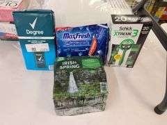 Schick Xtrem Razors, Irish Spring Bar Soap, Colgate Toothpaste, Degree
