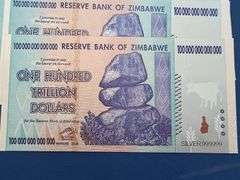 Silver Color Zimbabwe Notes