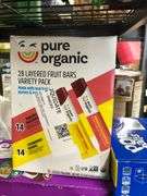 Kellogg's Variety Pack, Pop Tarts Brown Sugar, Pure Organic Layered Fruit Bars