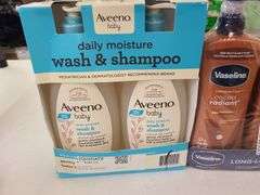 Aveeno Baby Wash & Shampoo, Vaseline Moisturizer, Nexxus Leave-In Spray and Conditioner, Nexxus Sham