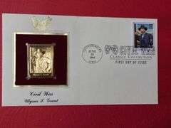 Gold Replicas of "Civil War" and "Great Plains Prairie" United States Stamps