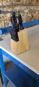Round Grill Griddle Pan, Drying Rack, 2 Heaters, Knife Block, Dishes,