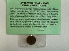 1909 VDB Lincoln Head Cent, Civil War Indian Head Cent
