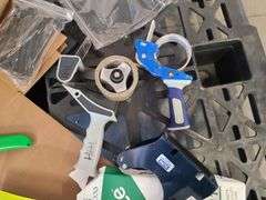 Pallet with Shipping Accessories-Tape, Shrink Wrap, *Printer Paper, Box Cutters, etc.
