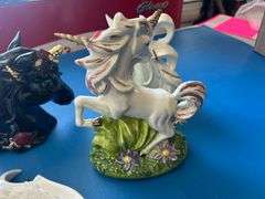 Dragon, Unicorn Glass Figures