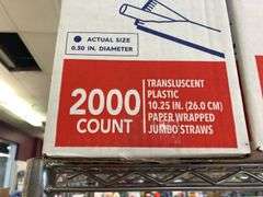 2) Hefty Paper Wrapped Jumbo Straws