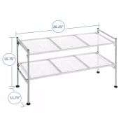 Seville Classics 2-Tier Mesh SHoe Rack