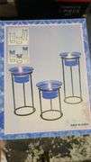 Votive Candle Trio Blue Nib Set