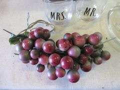 Wine Bottle Box, Faux Grapes, Plates, More