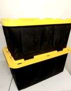 2) Heavy Duty 27 Gallon Totes