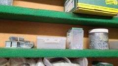 Shelving Unit With Contents: Screws, Washers, Spring Nuts, Fasteners, Screw Anchors and More