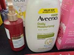 Caress Body Wash, Aveeno Body Wash, Leave-In Spray, Colgate Toothpaste and Toothbrushes, Venus Razor