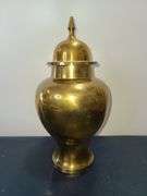 Assorted Brass Items (Candle Sticks, Plates and Vase)