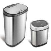 *Nine Stars Sensor Trash Cans, Stainless Steel 13.2 gal./3.2 gal.