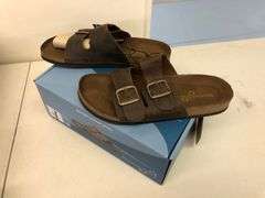 Mountain Sole Buckle Leather Sandal