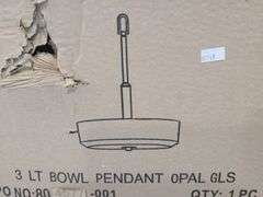 3LT Bowl Pendant Opal Light Fixture