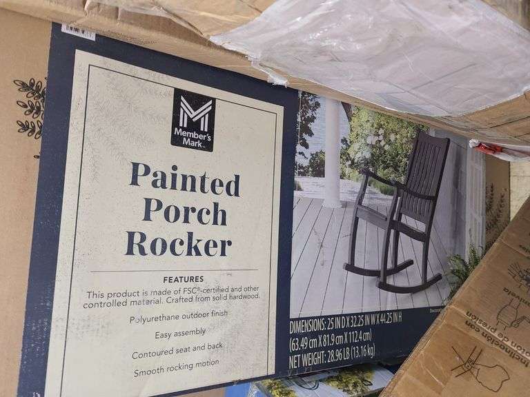 Painted Patio Porch Rocker - Prime Time Auctions, Inc.