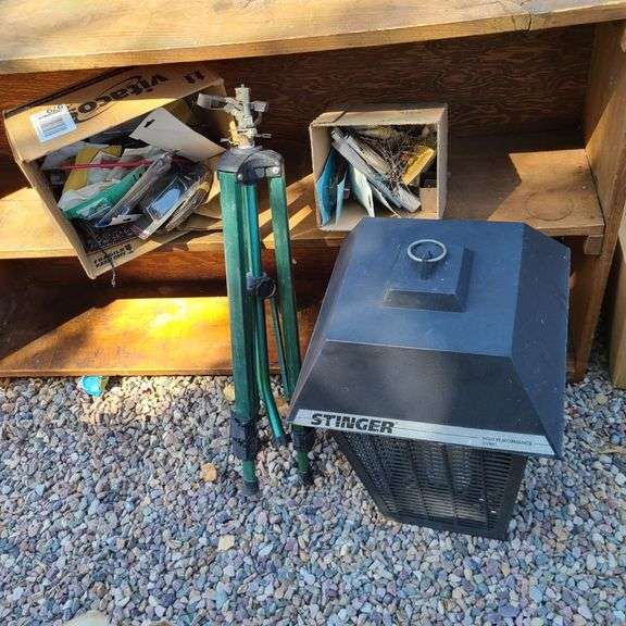Stinger Bug Zapper, Lawn Sprinkler, 2) Boxes Electric Items