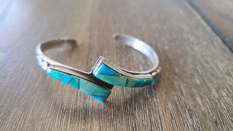 Sterling Silver and Turquoise Cuff Bracelet