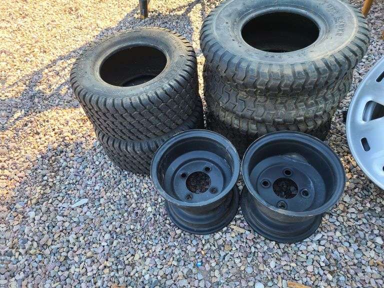 2) Side by Side Tires, 2) Tractor Tires, 2) Rims - Prime Time Auctions ...