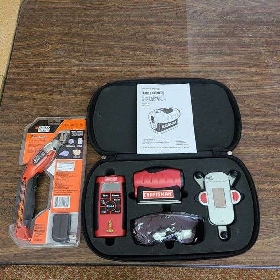 Craftsman 4-in-1 Level w/Laser Trac, Black&Decker Cordless Electric ...